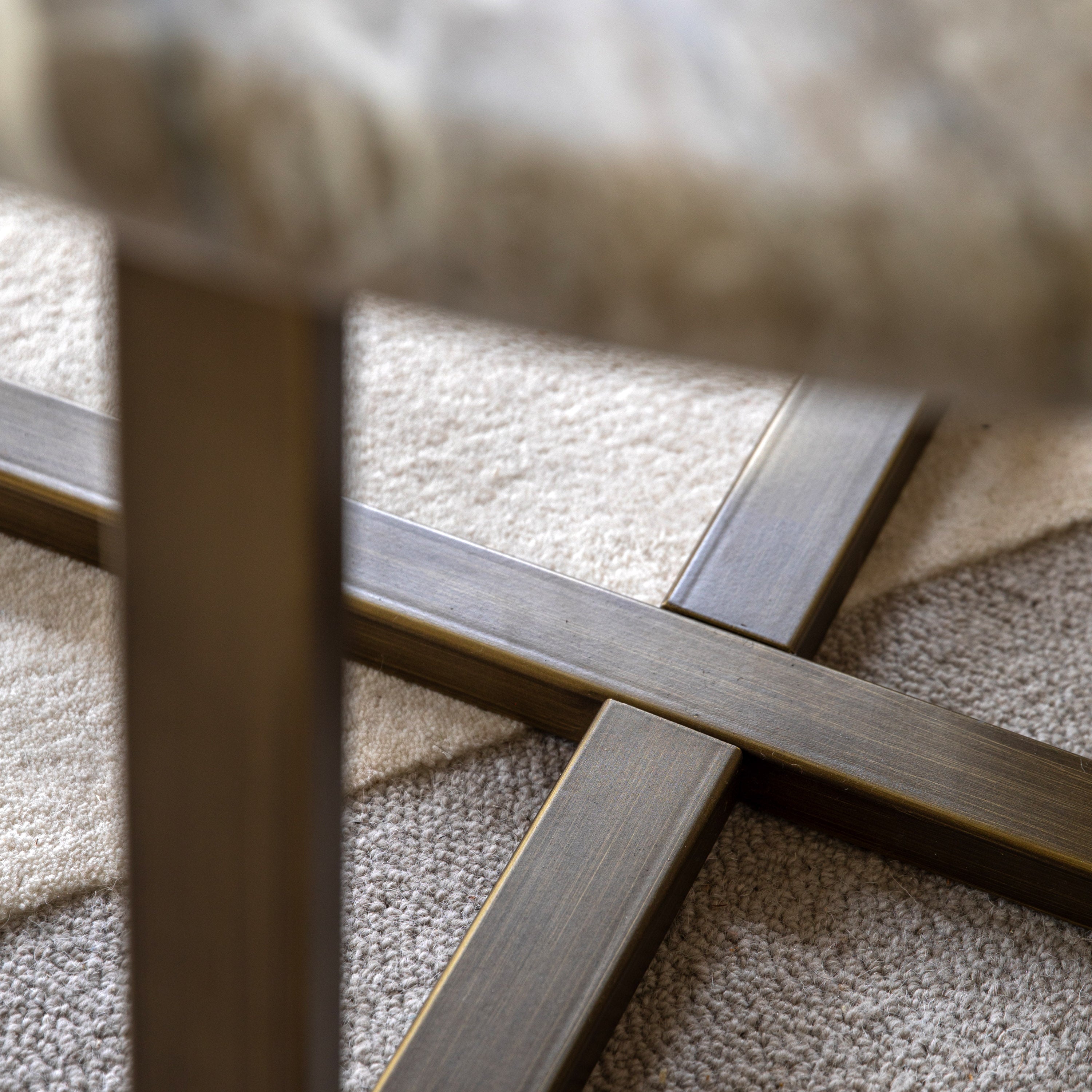 Bilbao Gold & White/Green Marble Effect Coffee Table